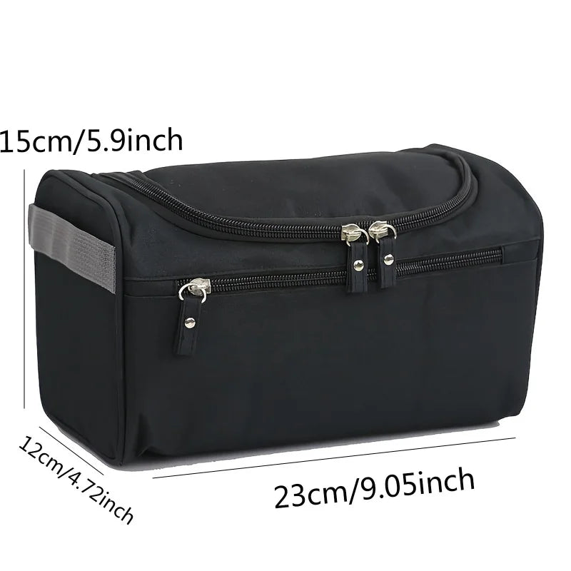 Large-Capacity Toiletry and Cosmetic Storage Bag, Lazy Person's Makeup Bag, Multifunctional with Hook and Waterproof Zipper
