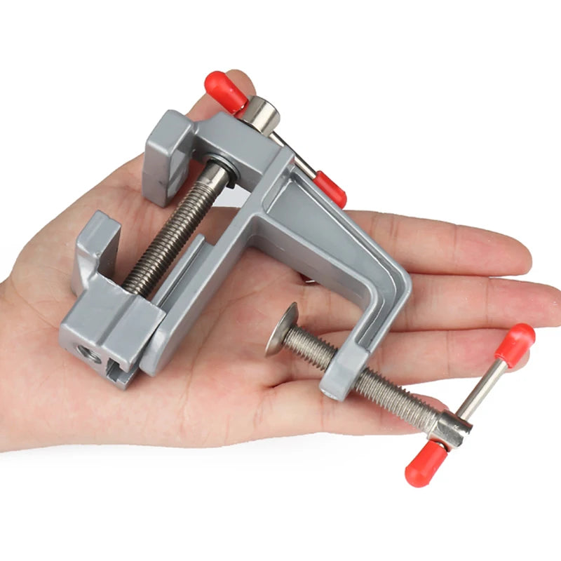 Mini Small Jewelers Hobby  Clamp On Table Flat Pliers Tool Vice Bench Vise Muliti-Funcational 3.5&quot Aluminum Miniature