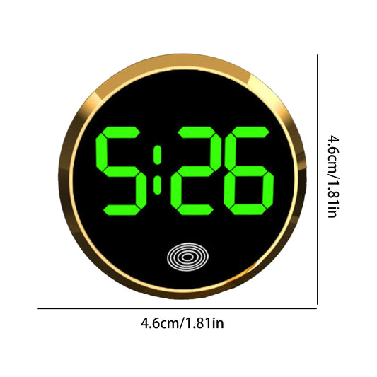 Fashionable Car LED Clock Touch-Control Dashboard Watch with LED Display Light for Fridge RV Classroom Travel Vehicle