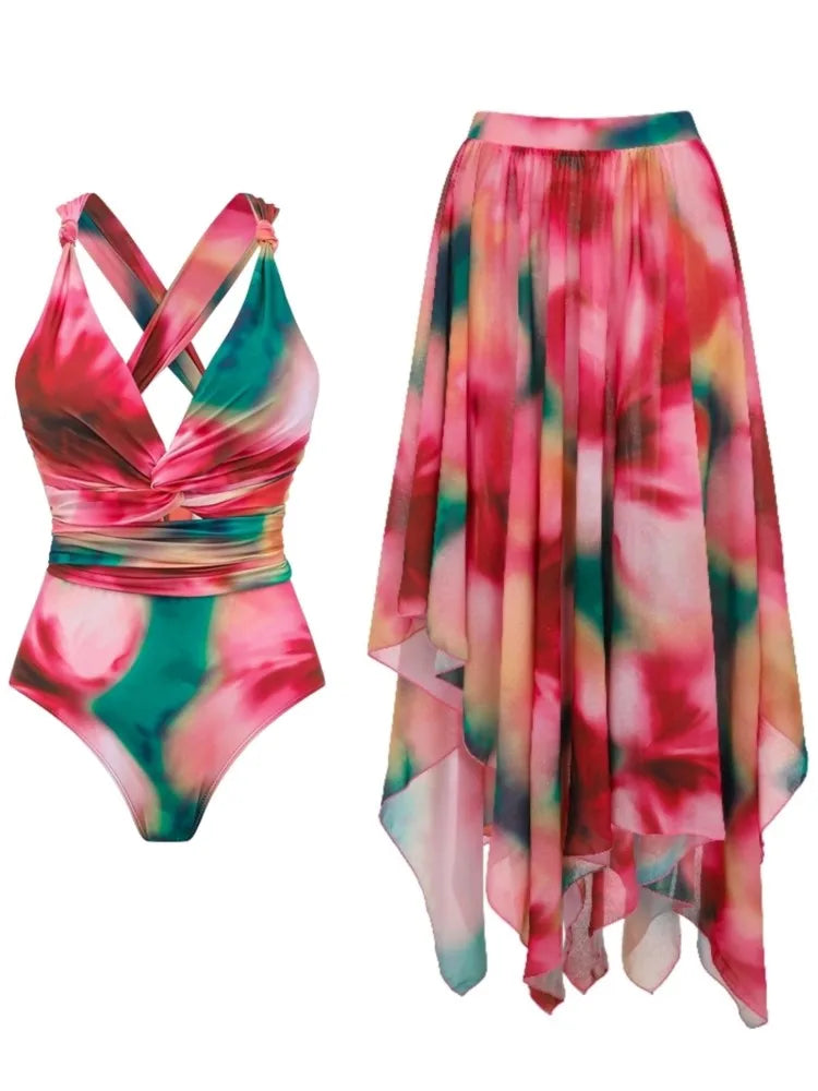 New Tankini Swimwears Tankini Set Sexy Swimsuit Women Summer Bathing Suit Bikini Set Sleeveless Beach Swimming Suit Female