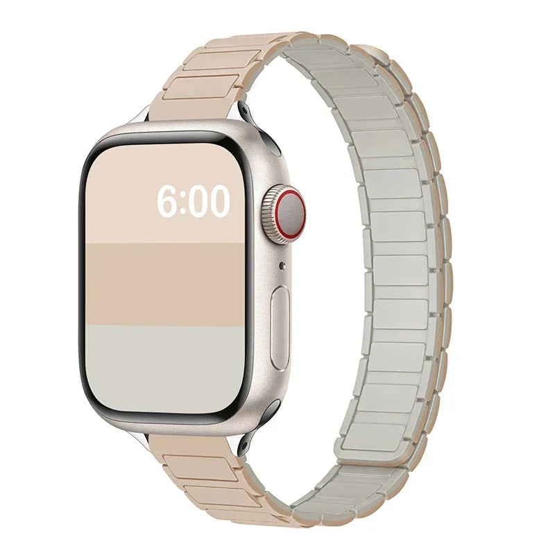 Magnetic Strap for Apple Watch 10 Band 44mm 45mm 49mm 40mm 41mm 42mm 46mm Silicone Bracelet iWatch Series 7 8 SE 3 Ultra 2 9 11