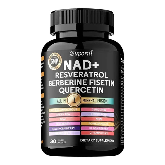 NAD+ Resveratrol Berberine - Supports Cardiovascular Health, Improves Endurance, Promotes Cell Health,Supplement Nutrition
