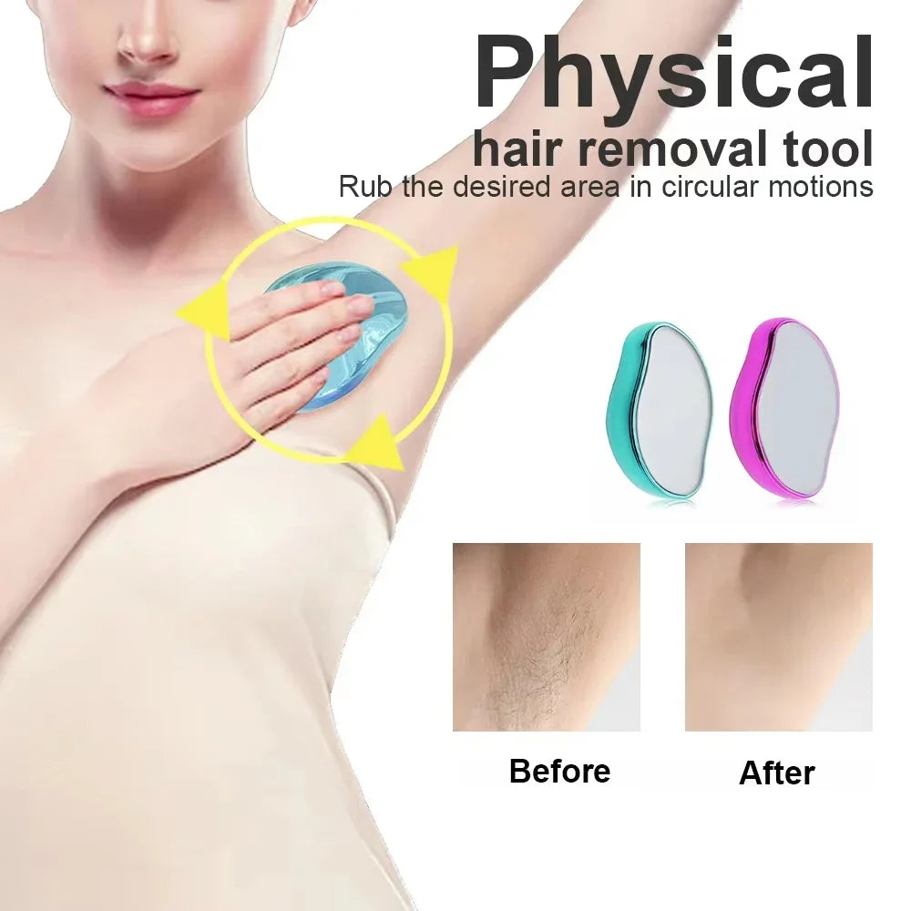 Crystal Physical Hair Eraser Reusable Easy Clean Portable Depilation Tool For Leg Arm Armpit Body Beauty Accessory